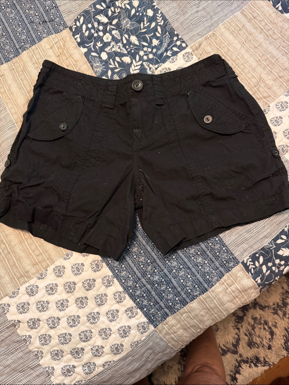 Black Women's Casual Utility Shorts